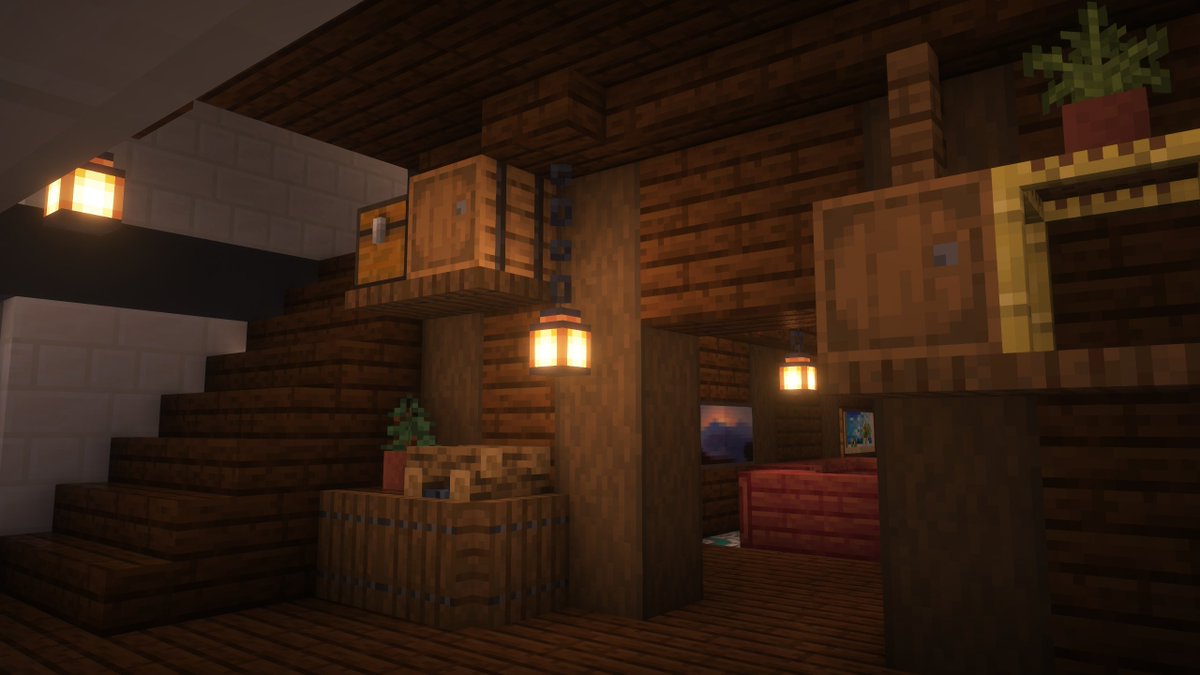 _Devin4's tweet photo. Back on Minecraft! Did an interior for one of my builds that was really needing it. I don't like doing interiors so far 😅. #Minecraftbuilds https://t.co/Iwn6QuCbcB
