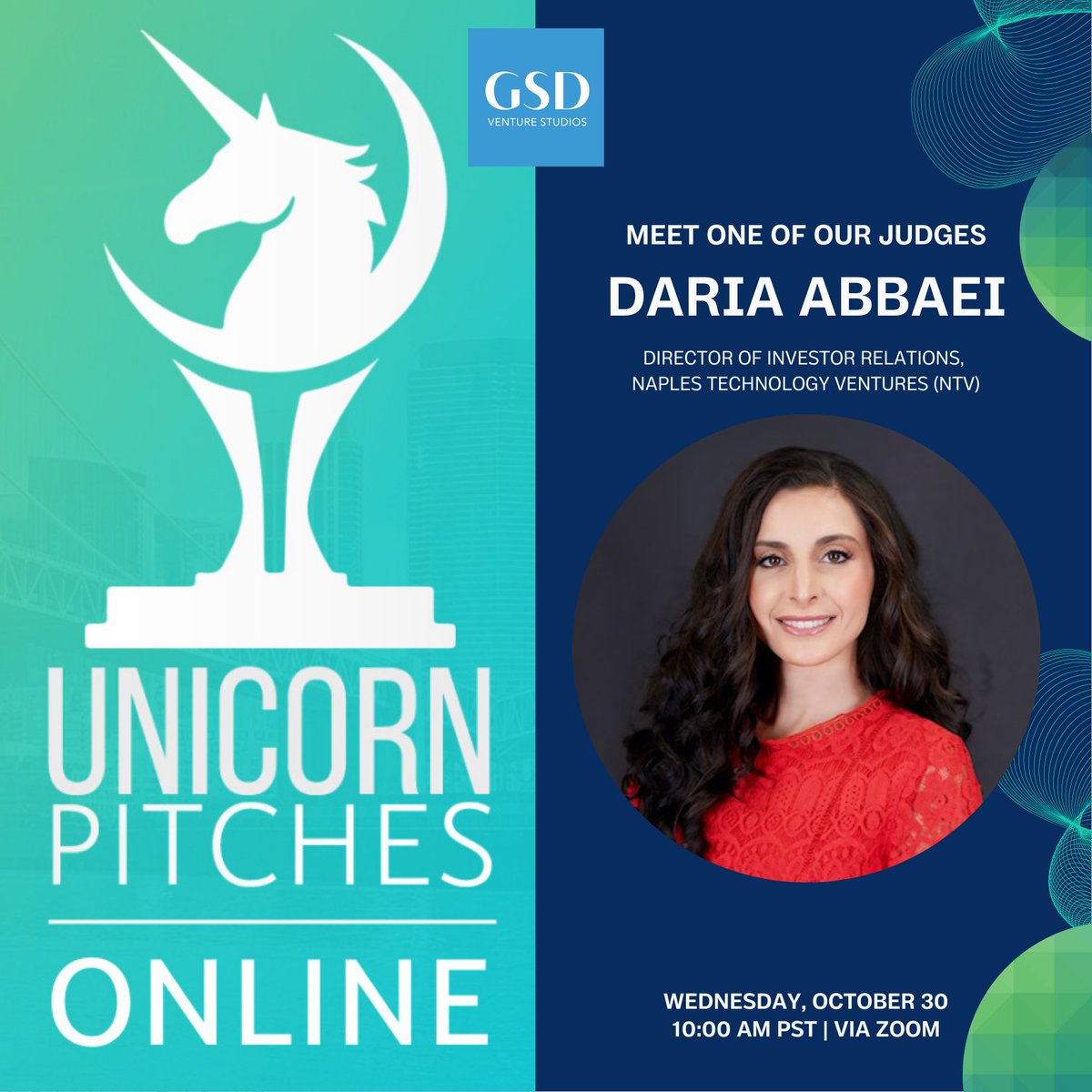 GaryFowlerGSD's tweet image. Meet Daria Abbaei, Director of Investor Relations at Naples Technology Ventures (NTV) &amp;amp; #GSDDemoDay judge.

Secure your spot by registering here: unicorn.events/46059021/

#GaryFowler #GSDSuperScaler #GSD #DariaAbbaei #NaplesTechnologyVentures