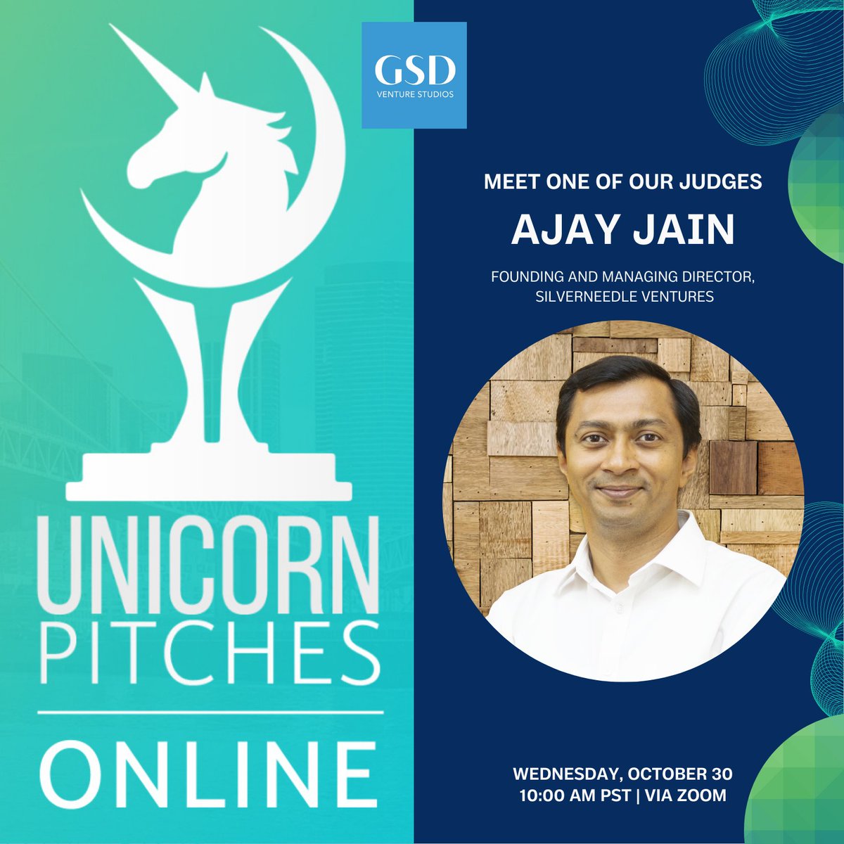 GaryFowlerGSD's tweet image. Meet Ajay Jain, Founding and Managing Director at Silverneedle Ventures &amp;amp; #GSDDemoDay judge. 

Secure your spot by registering here: unicorn.events/46059021/

#GaryFowler #GSDSuperScaler #GSD #AjayJain #SilverneedleVentures