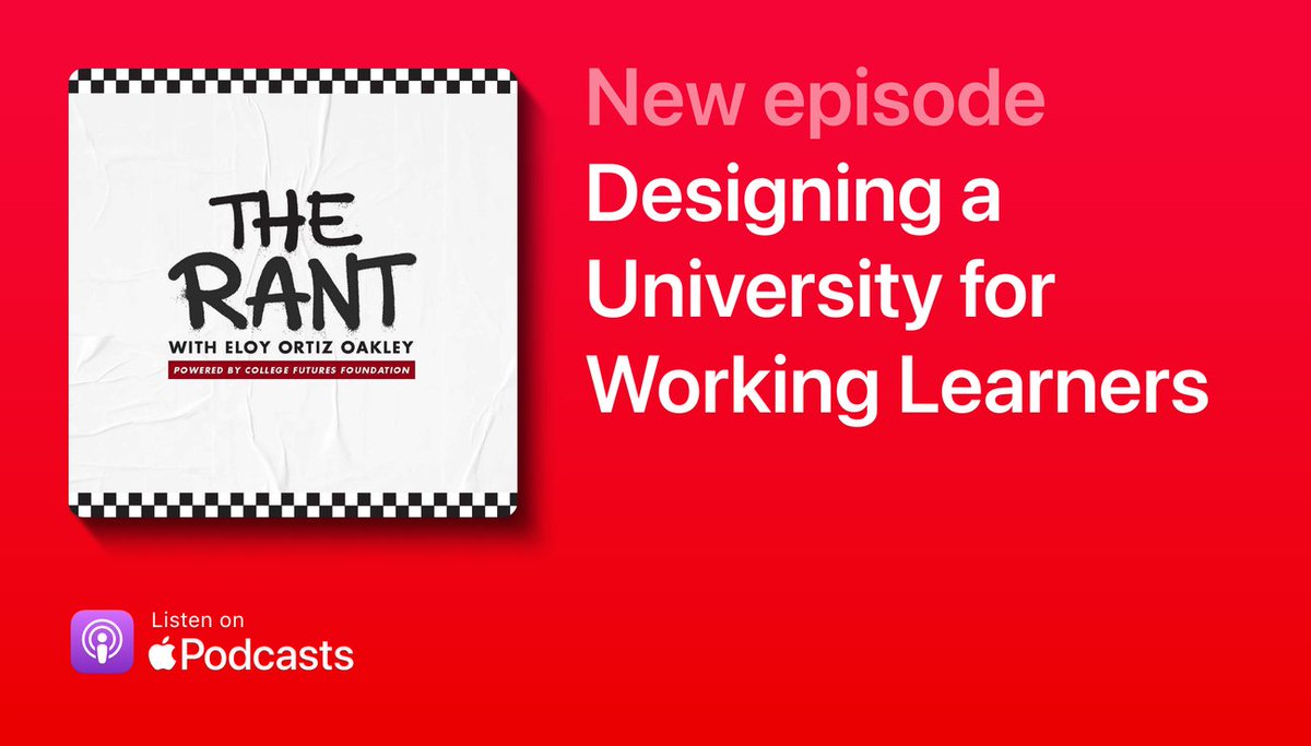 New episode on The Rant Podcast, I talk with <a href="/lisavol/">Lisa Vollendorf</a>, President of <a href="/SUNYEmpire/">Empire State University</a>. We talk about how her university designs for working learners &amp; how it leads online teaching &amp; learning innovation for <a href="/SUNY/">SUNY - The State University of New York</a>. 
podcasts.apple.com/us/podcast/des…