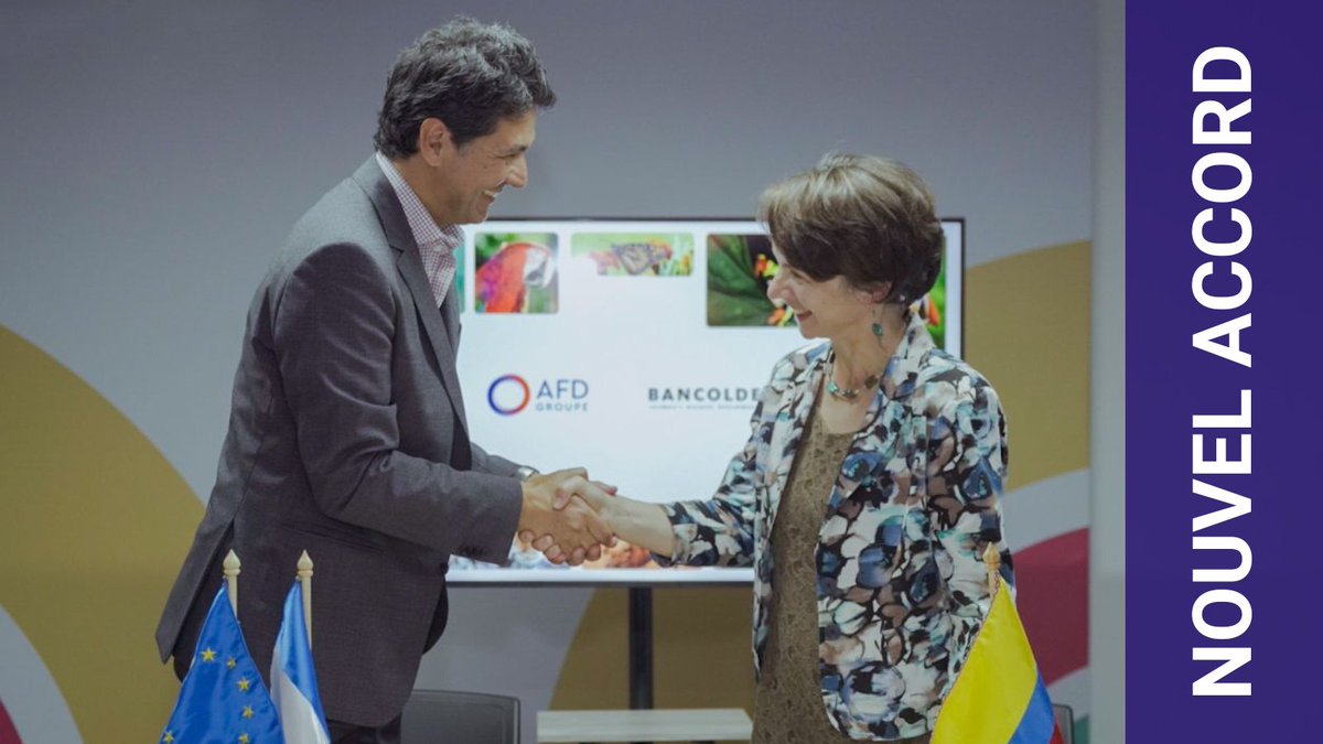 Nouvelle ligne de crédit accordée à @bancoldex lors de la #COP16Colombia !

Cela permettra une meilleure intégration des enjeux de biodiversité, de climat &amp; d'égalité de genre dans le soutien apporté par Bancoldex aux entreprises colombiennes 🇨🇴.

Le CP : bit.ly/4e6rv45