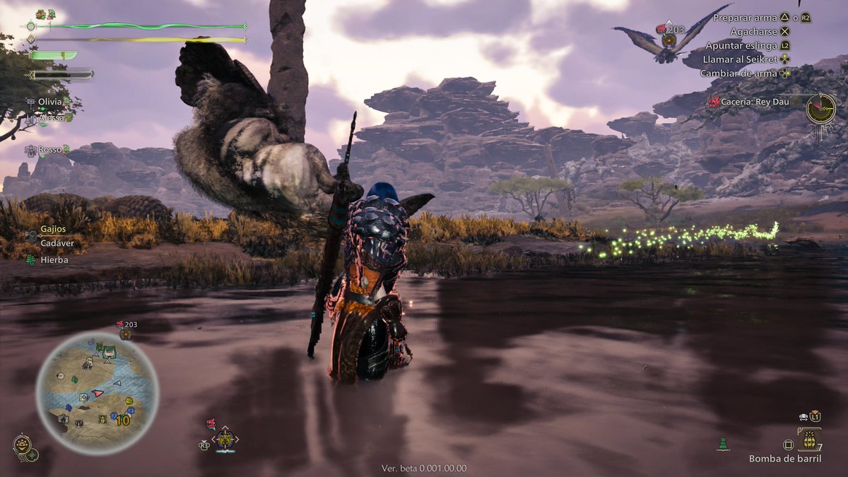 NeoSora90's tweet photo. Los bugs chachis de #MonsterHunterWilds. En febrero esto tiene que estar pulido https://t.co/oQK06HSMFq