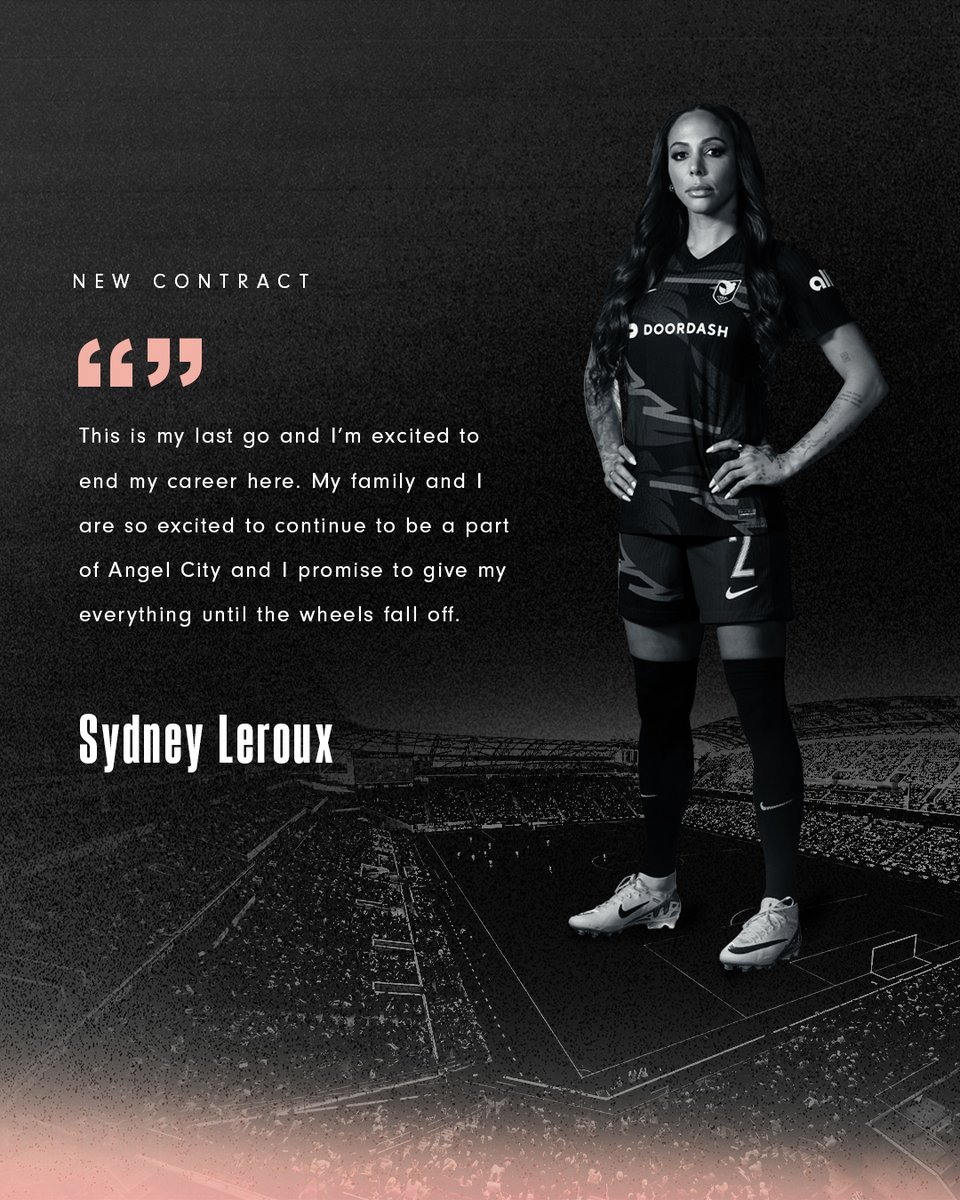 Angel City FC (@weareangelcity) on Twitter photo ¡Vamos, <a href="/sydneyleroux/">Sydney Leroux</a>!
📰 #AngelCityFC announces that veteran forward Sydney Leroux has agreed to a new three-year contract through 2027!
Complete details here: angelcity.com/angel-city-foo… ¡Vamos, <a href="/sydneyleroux/">Sydney Leroux</a>!
📰 #AngelCityFC announces that veteran forward Sydney Leroux has agreed to a new three-year contract through 2027!
Complete details here: angelcity.com/angel-city-foo…