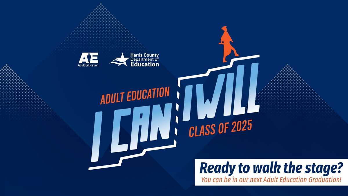 Achieve your GED and earn your high school equivalency certificate with our classes! Join the Class of 2025 Graduation!

Visit our website for convenient locations across Harris County. 

hcde-texas.org/GED

No dream is too small or too big—let us help you reach your goals!