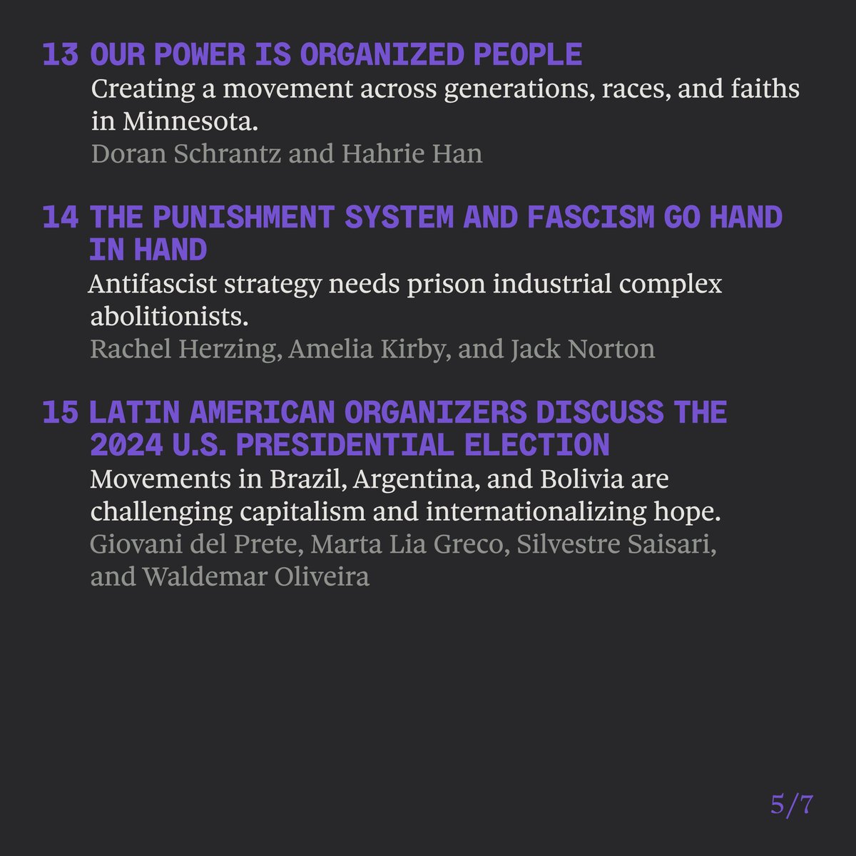 Issue No. 5 is out! Please read, comment, share, and help us amplify these brilliant writers and organizers. 

Always free to read on hammerandhope.org