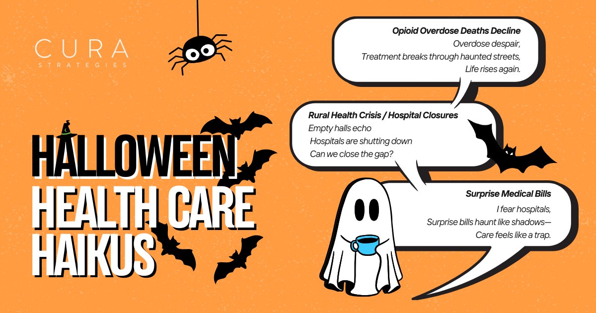 CURA Strategies (@curastrategies) on Twitter photo Day Two! Follow this thread to check out today’s haikus for the <a href="/KFFHealthNews/">KFF Health News</a> Halloween Haiku Competition! More to come tomorrow! 👻 Day Two! Follow this thread to check out today’s haikus for the <a href="/KFFHealthNews/">KFF Health News</a> Halloween Haiku Competition! More to come tomorrow! 👻