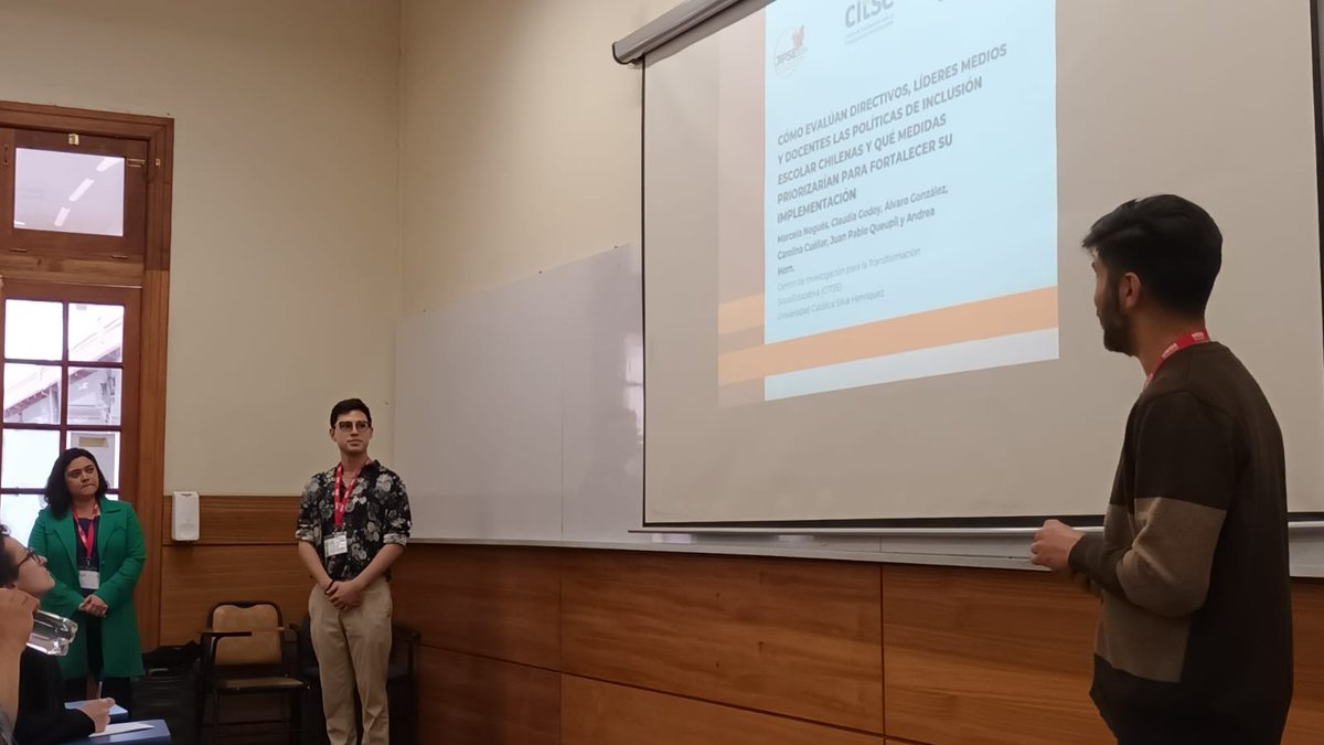 CitseUcsh's tweet photo. 🔴En las Jornadas Internacionales en Psicología Educacional (JIPSE), desarrolladas en @ucatolica este 28, 29  y 30 de octubre, participó la línea de Liderazgo y Colaboración para la Mejora Educativa del @CitseUcsh🧵👇. Lo presentado se asocia a la Encuesta Nacional de Inclusión. https://t.co/MyROvV9ijT