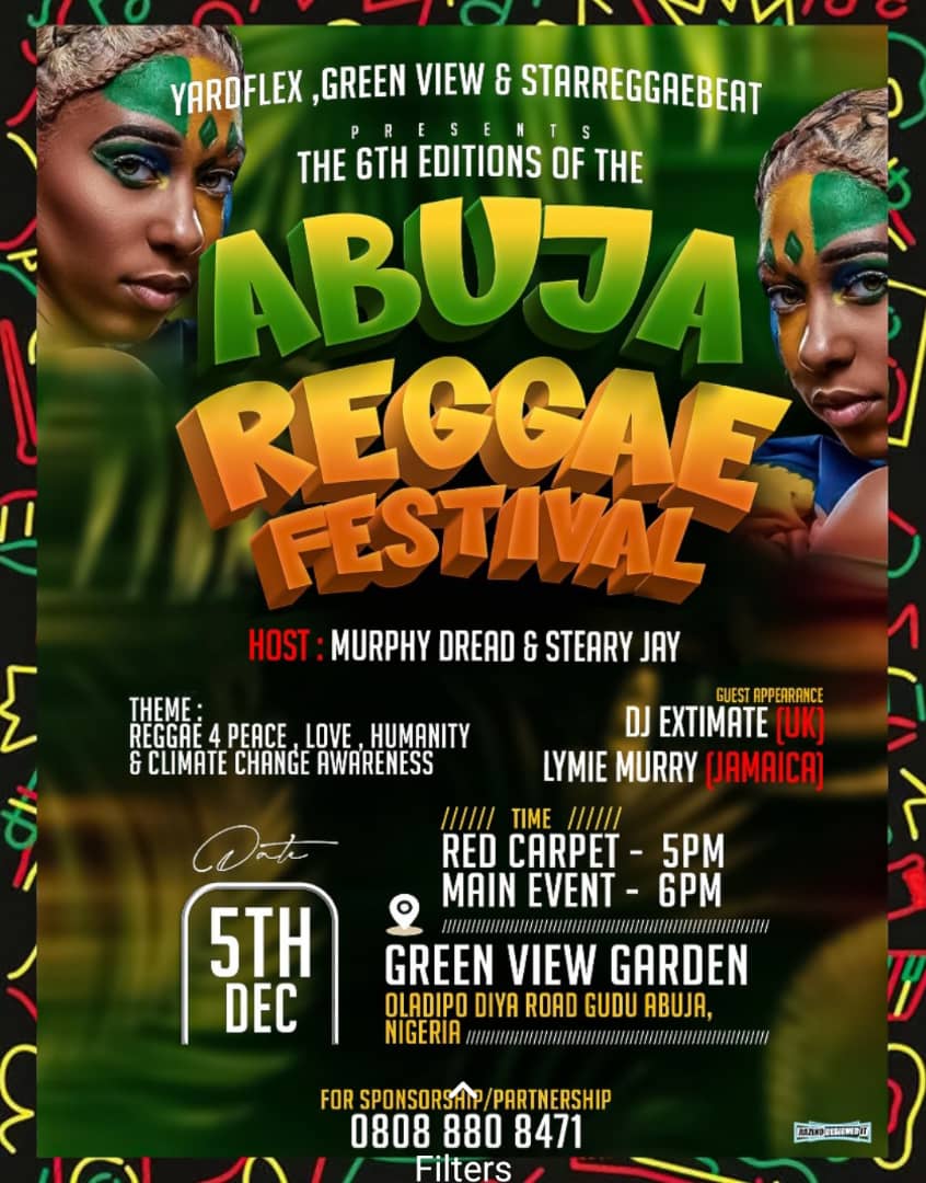 originalbclean_'s tweet photo. Abuja Reggae Festival December 5th.. For Sponsorship Please Call The Line On The Graphic. Bless 🙏 @murphydread https://t.co/mh2QfSRcEO