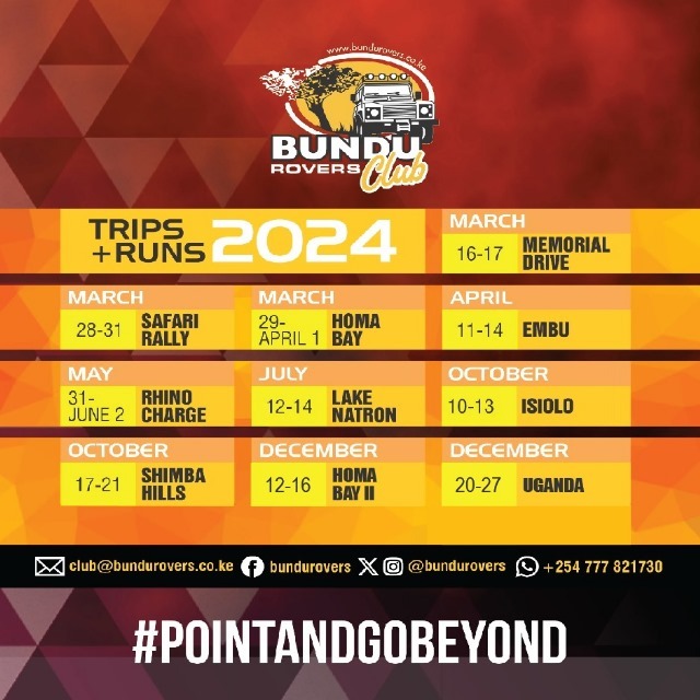 BunduRovers's tweet photo. Two trips left on the 2024 calendar of travels ... Opportunity to find new sceneries, enjoy new company, learn your vehicle's capabilities and make new memories. #LeaveNoOneBehind #PointAndGoBeyond #BunduRoversClub https://t.co/qR8y1pdhkf