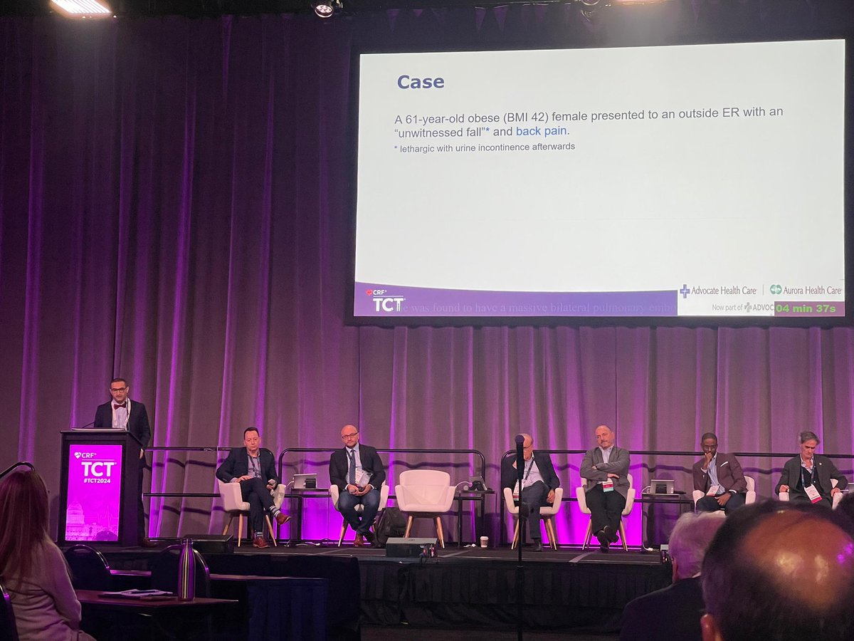 ZAALTai's tweet image. Honored to present on behalf of Aurora SLMC CV at #TCT2024, sharing our challenging case on obstructive CS from massive PE. Great discussion with the discussants and moderators