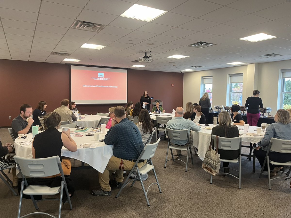 acphsofficial's tweet photo. Thank you to all of the area guidance counselors and teachers who joined us for our annual Educators' Breakfast. Together we explored the expansion of academic programs at ACPHS - a nearly 50% increase in program disciplines since last year! https://t.co/YfgUJfpJ4e