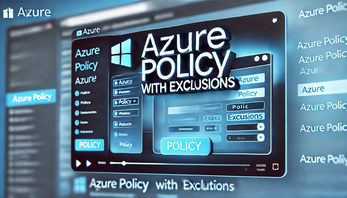 kofiaddai02's tweet photo. Mastering Azure Policy: How to Set Up Policies with Exclusions https://t.co/LHd1ktfJKp via @YouTube https://t.co/KMC0Qx1N9S