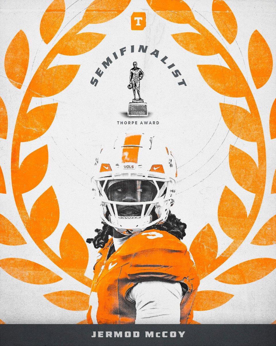 Vol_Football's tweet photo. ᴛʜᴏʀᴘᴇ ᴀᴡᴀʀᴅ ꜱᴇᴍɪꜰɪɴᴀʟɪꜱᴛ

@Jermodmccoy is one of 15 semifinalists for the
@jimthorpeaward, given to college football's top defensive back.

📰 » https://t.co/qAghZwJTCM

#GBO 🍊 https://t.co/Qeq6qeL90x