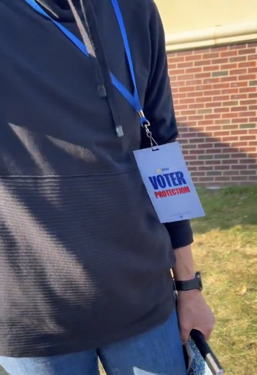 Athan_K's tweet image. Pennsylvania Voters: Please Be Advised. 

These are not badged officials on behalf of the Commonwealth or County. 

They have no authority to instruct or direct your ability to vote.