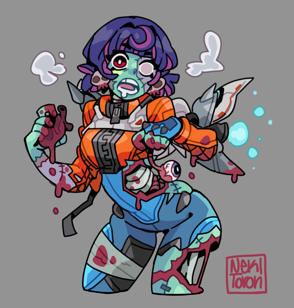 WARNING! A space zombie! 😱💀💉
#Juno #Overwatch2 #Halloween #Overwatch2fanart