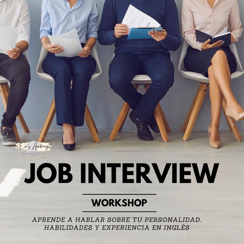 eveacademymx's tweet photo. ¿Tienes una entrevista de trabajo en inglés? Prepárate con nuestro workshop individual 💖💖💖 todo noviembre y diciembre tenemos precios especiales 💜 https://t.co/qJhgrekAcp