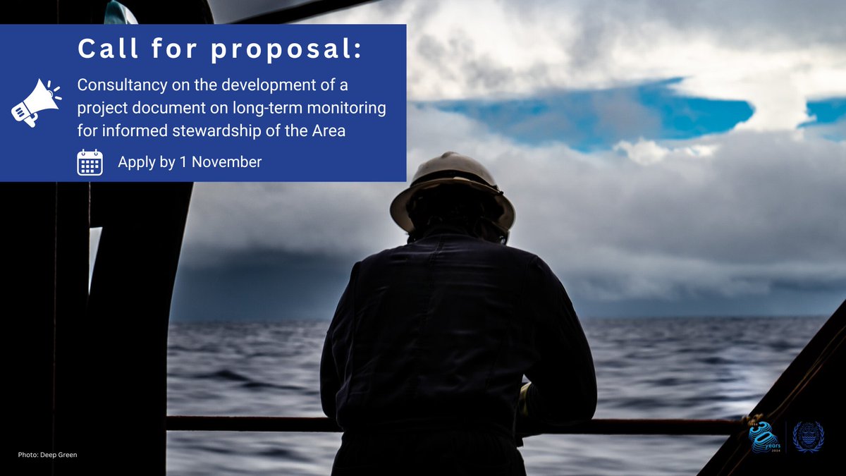 ISBAHQ's tweet photo. 🚨Deadline approaching! ISA is seeking a consultant with a degree in oceanography, with expertise in long-term ocean observations, project design and environmental status assessments.

📆 Apply by 1 November:

https://t.co/lwkuVRhldC

#ISAat30 #Oceanography #Hiring #UNJobs https://t.co/2v98b4bPJw
