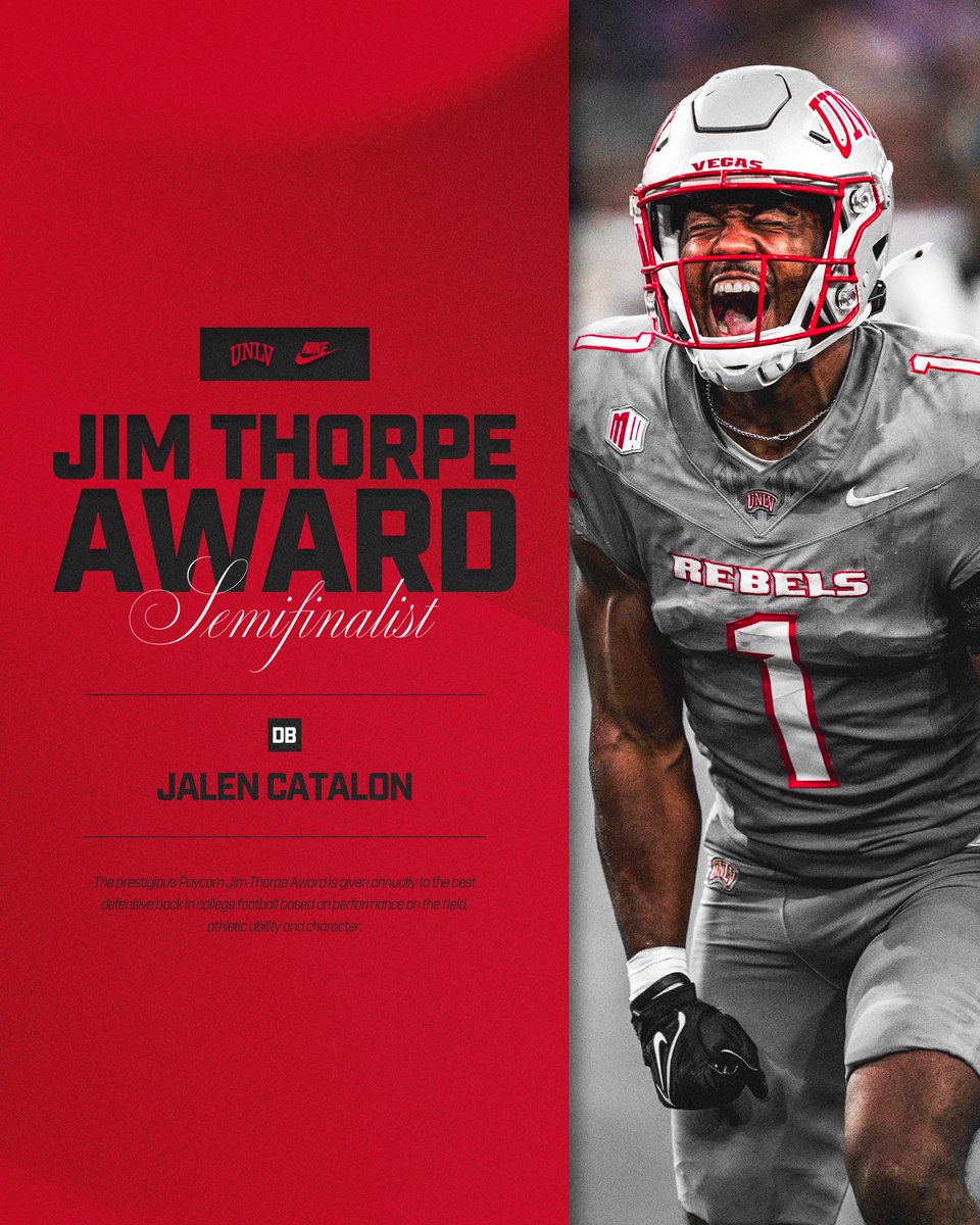 UNLV Football (@unlvfootball) on Twitter photo ππ’π¦ ππ‘π¨π«π©π ππ°ππ«π πππ¦π’ππ’π§ππ₯π’π¬π
<a href="/jcatalon27/">Jalen Catalon</a> | <a href="/jimthorpeaward/">Paycom Jim Thorpe Award</a>
π unlvrebels.com/news/2024/10/2β¦ ππ’π¦ ππ‘π¨π«π©π ππ°ππ«π πππ¦π’ππ’π§ππ₯π’π¬π
<a href="/jcatalon27/">Jalen Catalon</a> | <a href="/jimthorpeaward/">Paycom Jim Thorpe Award</a>
π unlvrebels.com/news/2024/10/2β¦