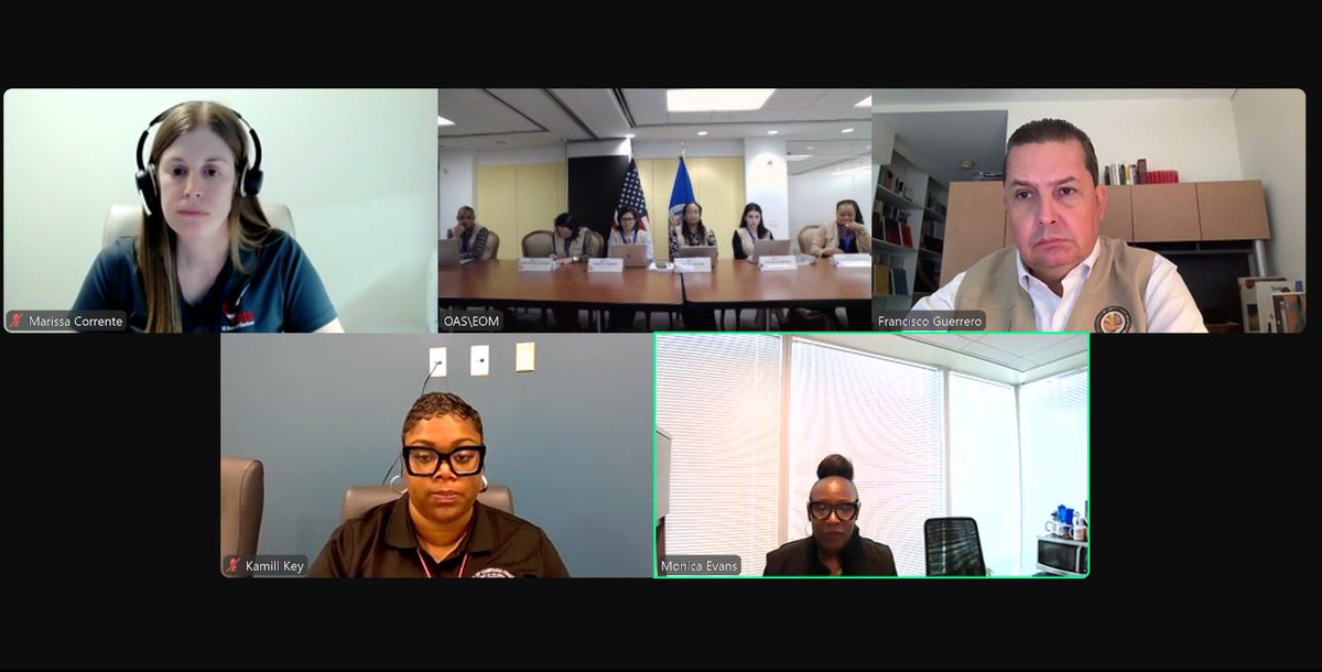 OAS_official's tweet photo. The Electoral Observation Mission of the #OASinUS met with the Executive Director of the DC Board of Elections, Monica Evans, and members of @Vote4DC to learn about the work they are doing for the 2024 general elections https://t.co/r9leMvbYi9