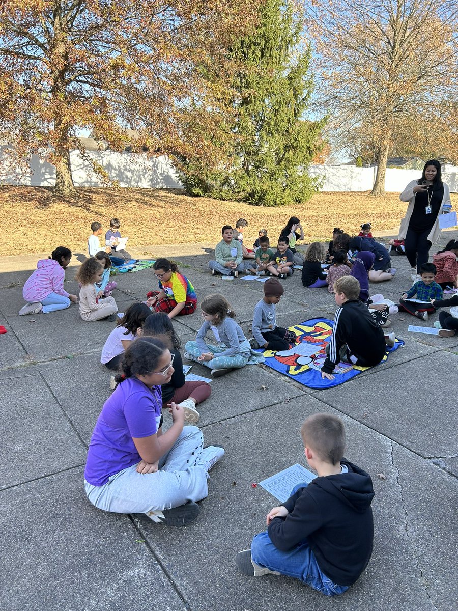 5th grade had a chance to meet their Kindergarten buddies today with a get a know you game. They did an awesome job learning about one another! #opsharks