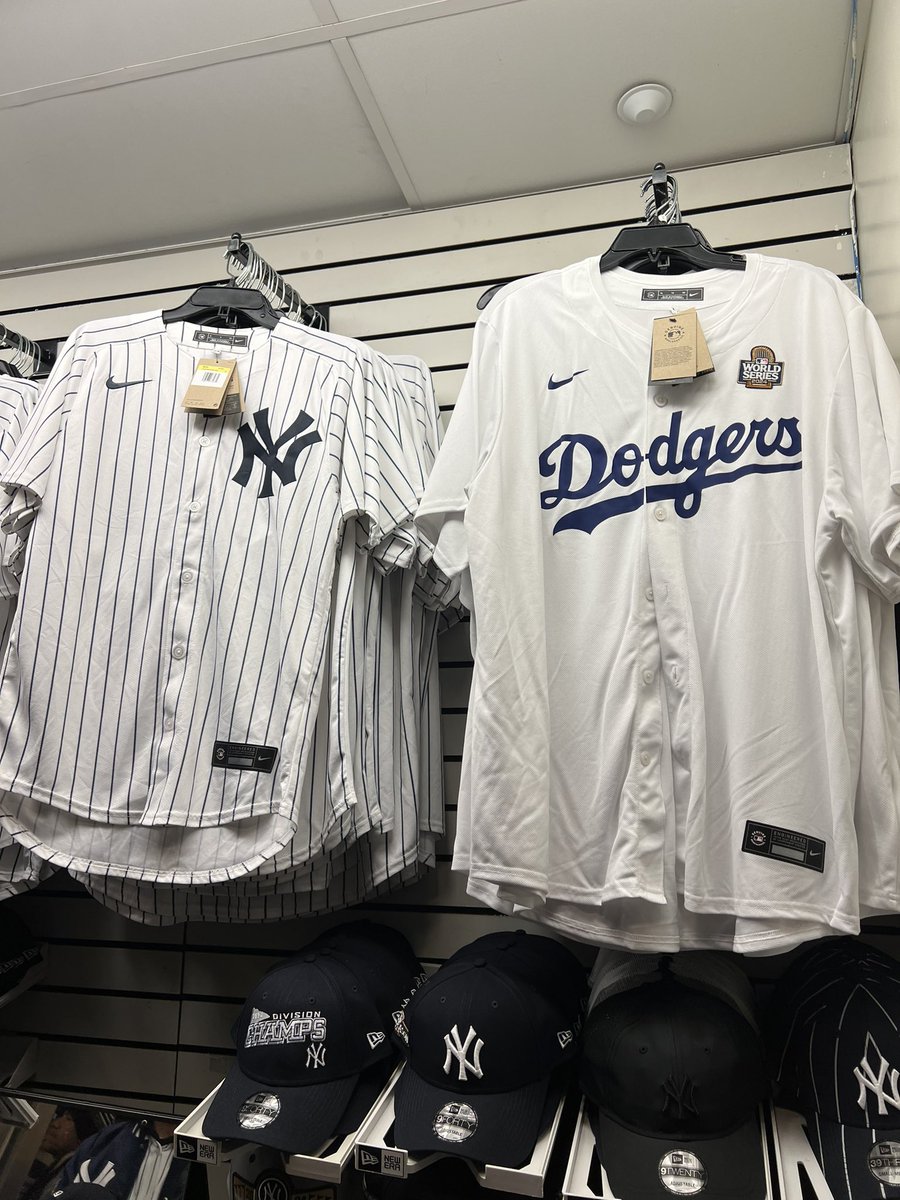 ArashMarkazi's tweet photo. At the Yankees team store where they are selling Shohei Ohtani Dodgers jerseys. The Dodgers team store was not selling any Yankees jerseys. https://t.co/9PGmYHebgn