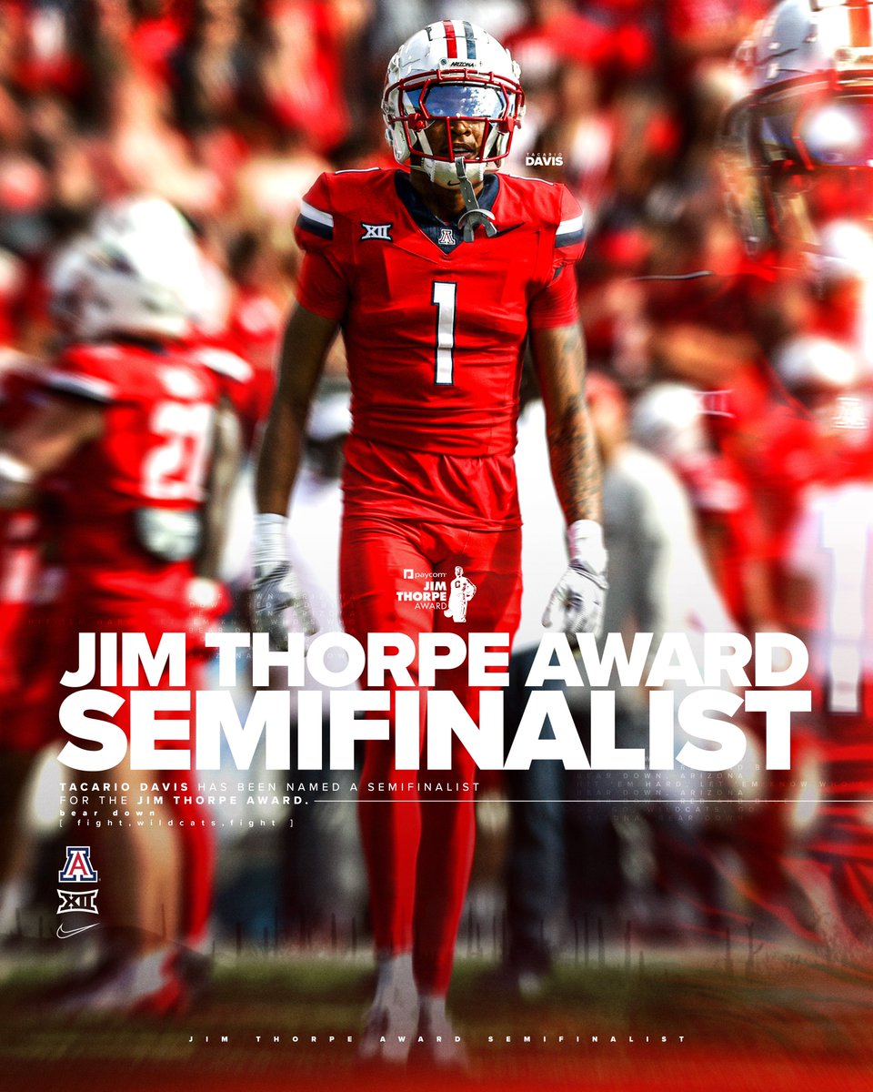 Tacario Davis 🚫✈️ <a href="/jimthorpeaward/">Paycom Jim Thorpe Award</a>  Semifinalist