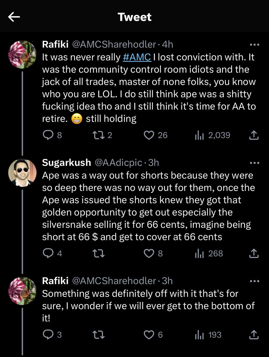 CorneliusAMCApe's tweet photo. $AMC The closer we get to profits and the launch pad, the more #fakeapes will show their true colors. Literally on the doorstep of the best profits in a Qtr since doors reopened after Covid, and this sleeper wants AA to retire… We are close, and there will be more just like him. https://t.co/wNtV1y5VvW