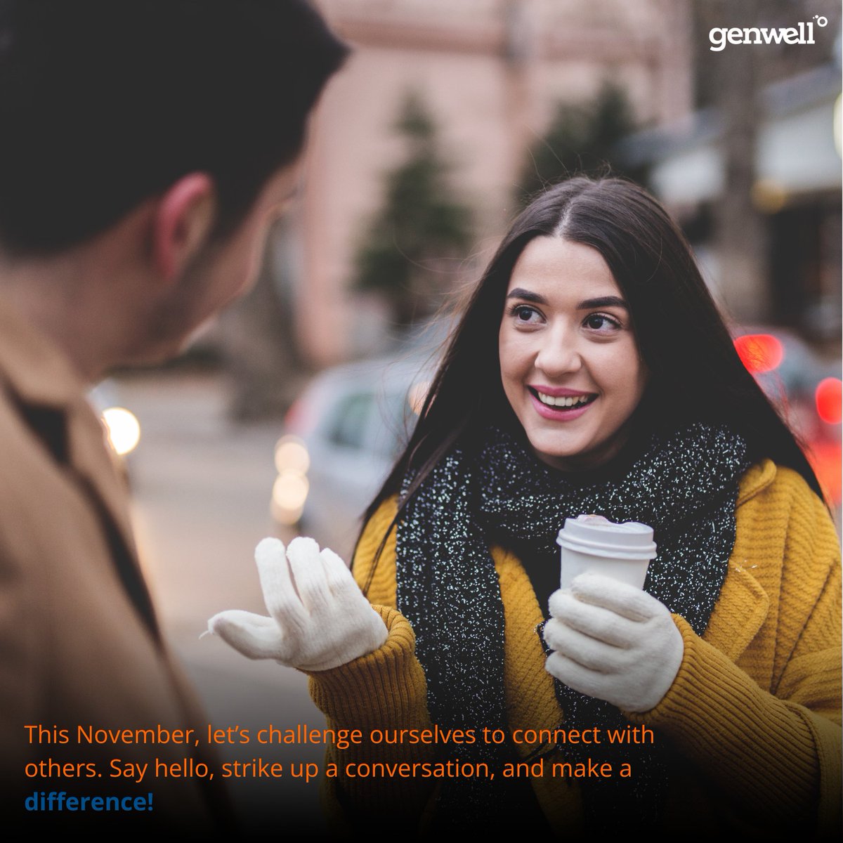 It’s #TalkToAStranger week From November 18th-24th! 

We encourage everyone to take a moment to reconnect with the world around us by embracing the power of simple interactions. 

Say hi, share a smile or even open a door for a stranger!

#GenWell #TTSW #HumanConnection