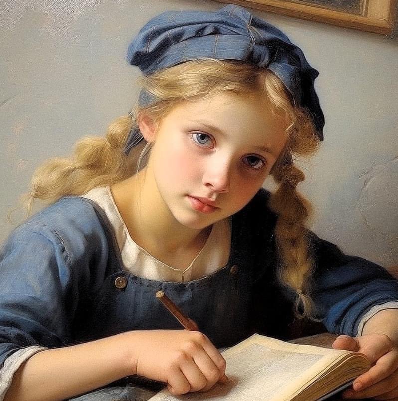 Painting by Albert Anker (1831-1910