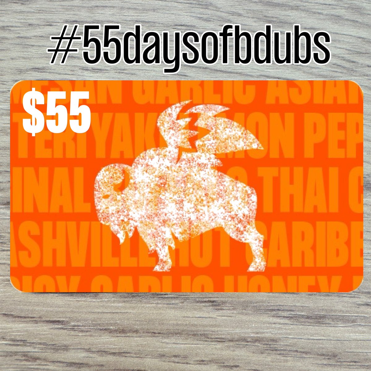 BWWings's tweet photo. 🚨Day 27 of 55 Days of B-Dubs Giveaway🚨

55 days of football is still going strong and that means 55 days of B-Dubs. Enter for a chance to win a $55 gift card every day.

Tell us why you deserve one. Comment with @BWWings #55DaysofBDubs #Contest https://t.co/0lkrPFkb3d