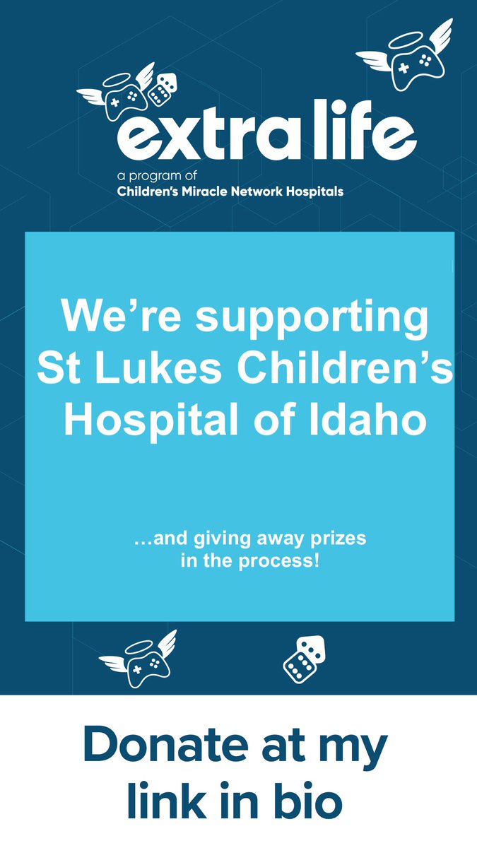 We're gaming for a cause! 🎮Join us this Saturday as we stream Valheim to support kids.  Every $1 donated = 1 raffle entry to win great prizes like copies of Pass-a-Fist!  

Donate, watch, &amp;  find more info: 

extra-life.org/participant/Pe…

#ExtraLife #Raffle #tabletopgames #Giveaway