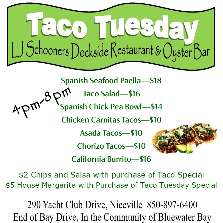 BWBhighdry's tweet photo. Tuesday, October 22, 2024 at LJ Schooners
**Taco Tuesday Specials 4pm - 8pm
Bonus: #sunsetatschooners #tacotuesday https://t.co/LIXKmMSYkn