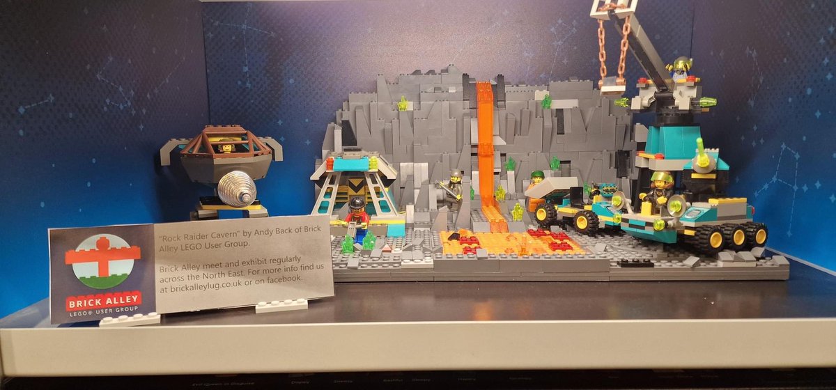 Andy B’s Rock Raiders scene is now on display at the Metrocentre LEGO store! #lego #rockraiders