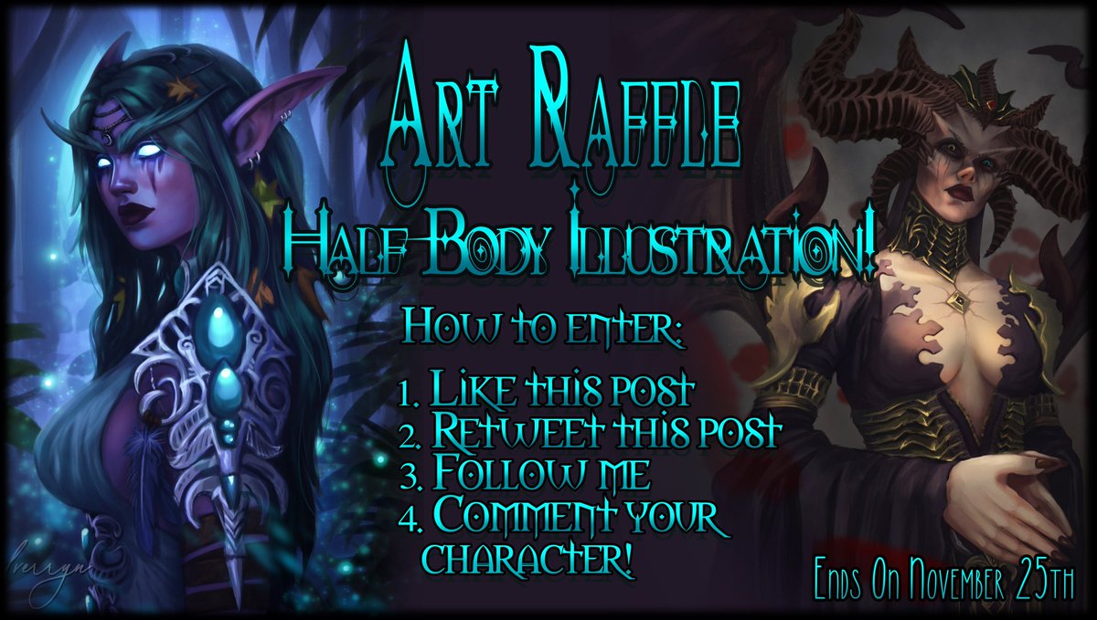 Celebrating my 1k followers with an art raffle! The prize will be a half-body illustration of your character, with a simple background 🙂 All you have to do is follow the steps below, before November 25! 🥰Page 2 with some more information is in the comments ⬇️