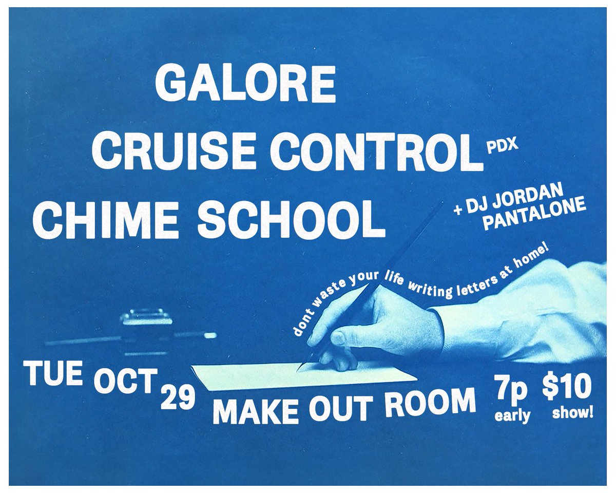 Chime School (@chimeschool) on Twitter photo San Francisco ! Early show at makeout room tonight! Starts at 7:15! San Francisco ! Early show at makeout room tonight! Starts at 7:15!