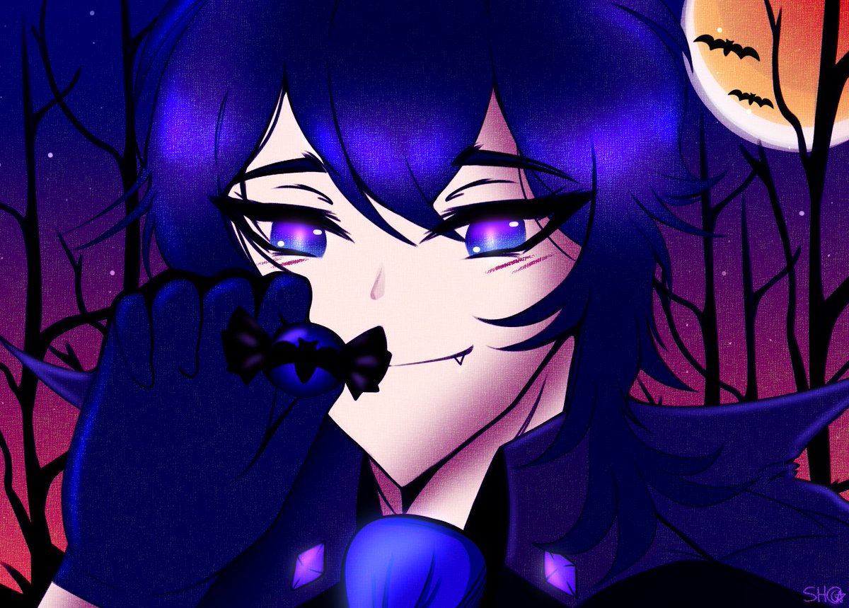 SowocialSnek's tweet photo. Trick or Treat?~ #AzeruArt #AzeBoo https://t.co/XE34ctNZnv