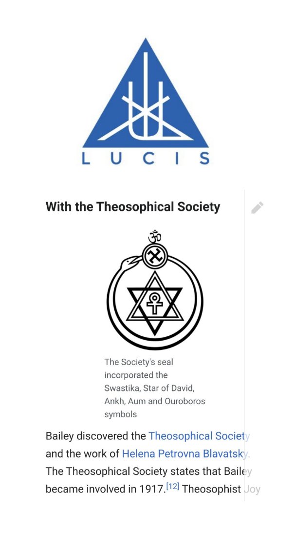 KASH_Presents's tweet photo. Do you know about Lucis Trust, Alice Bailey, and her role in the creation of the United Nations? https://t.co/A0zbFh90HY