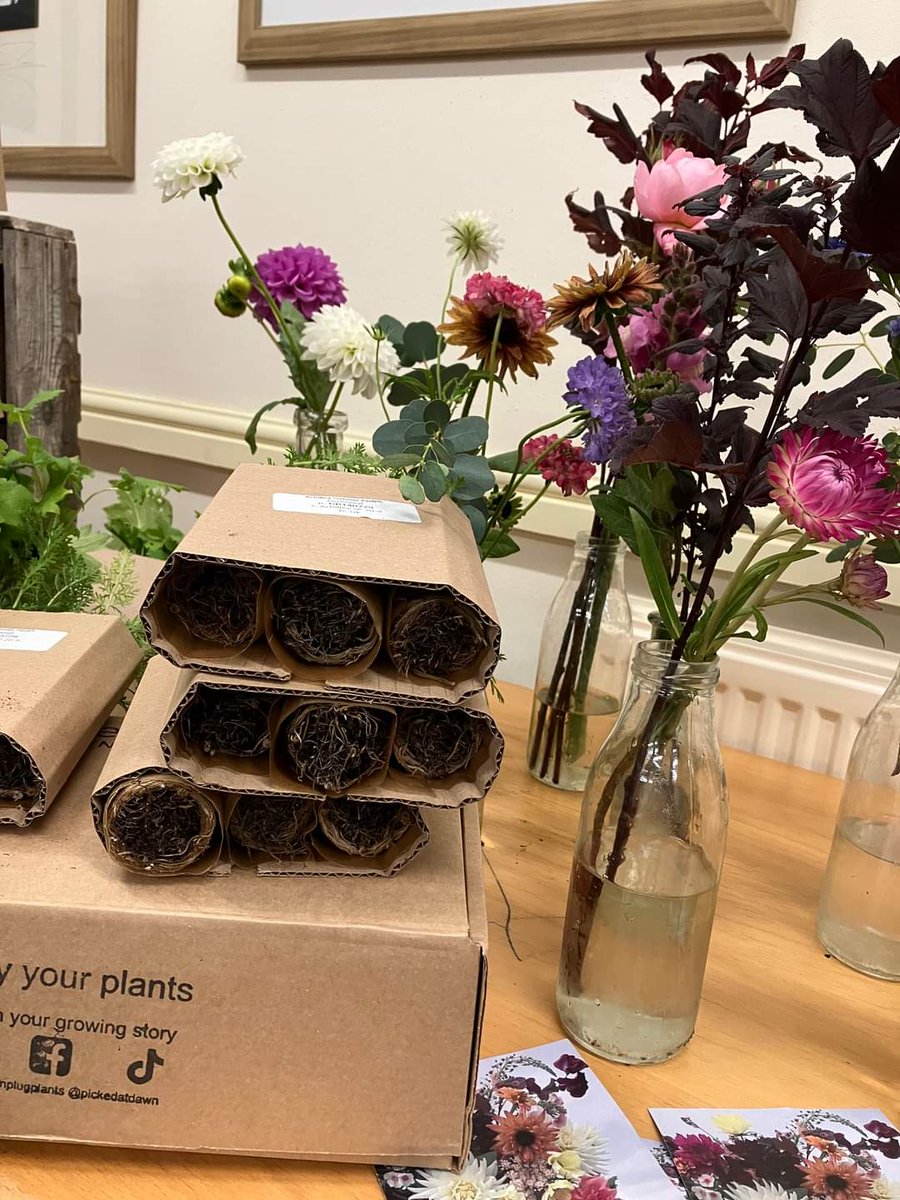 HelmsleyWi's tweet photo. Our Oct meeting &amp; 22 members enjoyed a talk by Suzie Rush from @pickedatdawn 
She told us how she combines her artistic skills with a love of horticulture. Members also had the opportunity to buy cut flower plug plants. https://t.co/o1Sn5g5dvH