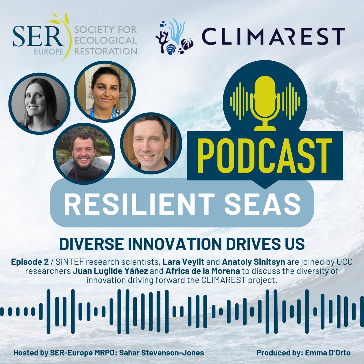 SER Europe (@ser_europe) on Twitter photo Listen Now! Episode 2 of <a href="/climarest/">CLIMAREST</a>'s #ResilientSeas podcast - Diverse Innovation Drives Us.
Available on SoundCloud (on.soundcloud.com/TX5iU8gGWnHSF9…), Spotify (on.soundcloud.com/TX5iU8gGWnHSF9…) and Apple Podcasts.
#missionocean #eumissions #horizoneu
<a href="/SINTEF/">SINTEF</a> / <a href="/unigalway/">UniGalway</a> / <a href="/InfoUMA/">Universidad de Málaga</a> Listen Now! Episode 2 of <a href="/climarest/">CLIMAREST</a>'s #ResilientSeas podcast - Diverse Innovation Drives Us.
Available on SoundCloud (on.soundcloud.com/TX5iU8gGWnHSF9…), Spotify (on.soundcloud.com/TX5iU8gGWnHSF9…) and Apple Podcasts.
#missionocean #eumissions #horizoneu
<a href="/SINTEF/">SINTEF</a> / <a href="/unigalway/">UniGalway</a> / <a href="/InfoUMA/">Universidad de Málaga</a>