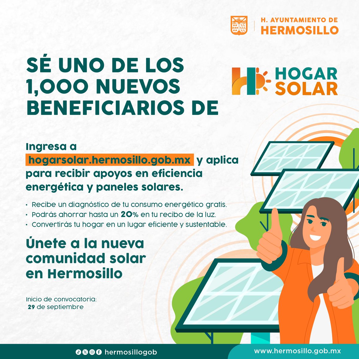 amecchmo's tweet photo. ¡Haz que el Sol trabaje para tu hogar! 🏠
Aún estás a tiempo de registrarte en #HogarSolar y ser beneficiado con un sistema fotovoltaico a 30 meses sin intereses.
Para más información regístrate en https://t.co/rZb8wpuq7I 💻 https://t.co/0iRjTGaAFc