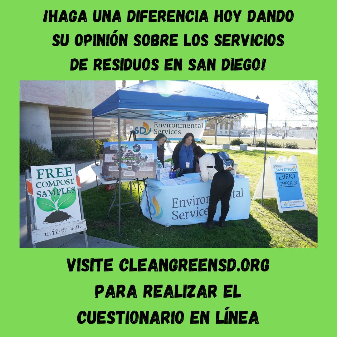 Give your input on what you want from trash and recycling collection. Visit the link in our bio to fill out the questionnaire.

Da tu opinión sobre lo que quieres de la recolección de basura y reciclaje. Visita el enlace en nuestra biografía para completar el cuestionario.