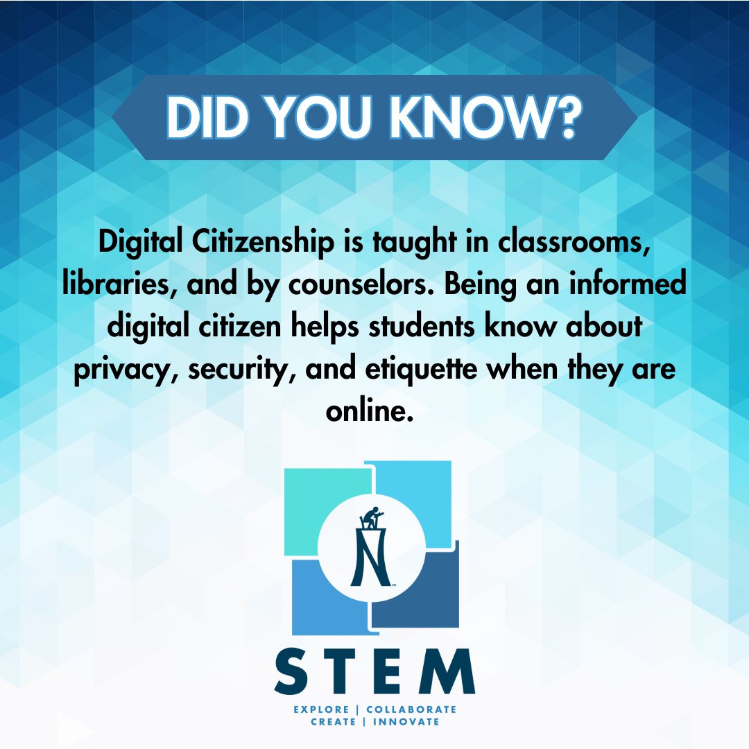 NISD Academic Tech (@nisdacadtech) on Twitter photo 🖥️🌐 Teaching digital citizenship is crucial in today’s world. NISD students learn lessons on responsible online behavior. nisd.net/district/stem-… <a href="/NISD/">Northside ISD</a> #STEMEducation #DigitalCitizenship 🖥️🌐 Teaching digital citizenship is crucial in today’s world. NISD students learn lessons on responsible online behavior. nisd.net/district/stem-… <a href="/NISD/">Northside ISD</a> #STEMEducation #DigitalCitizenship
