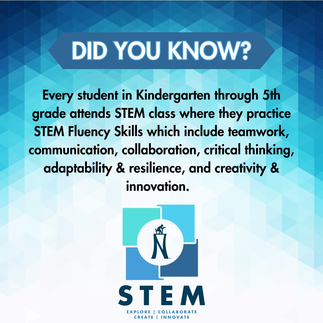 NISD Academic Tech (@nisdacadtech) on Twitter photo "Soft Skills" seem weak, but we know they are the backbone of so many successes in life that we use the term STEM Fluency Skills. Learn more: nisd.net/district/stem-…
<a href="/NISD/">Northside ISD</a>STEM_Labs @NISD
#STEMEducation "Soft Skills" seem weak, but we know they are the backbone of so many successes in life that we use the term STEM Fluency Skills. Learn more: nisd.net/district/stem-…
<a href="/NISD/">Northside ISD</a>STEM_Labs @NISD
#STEMEducation