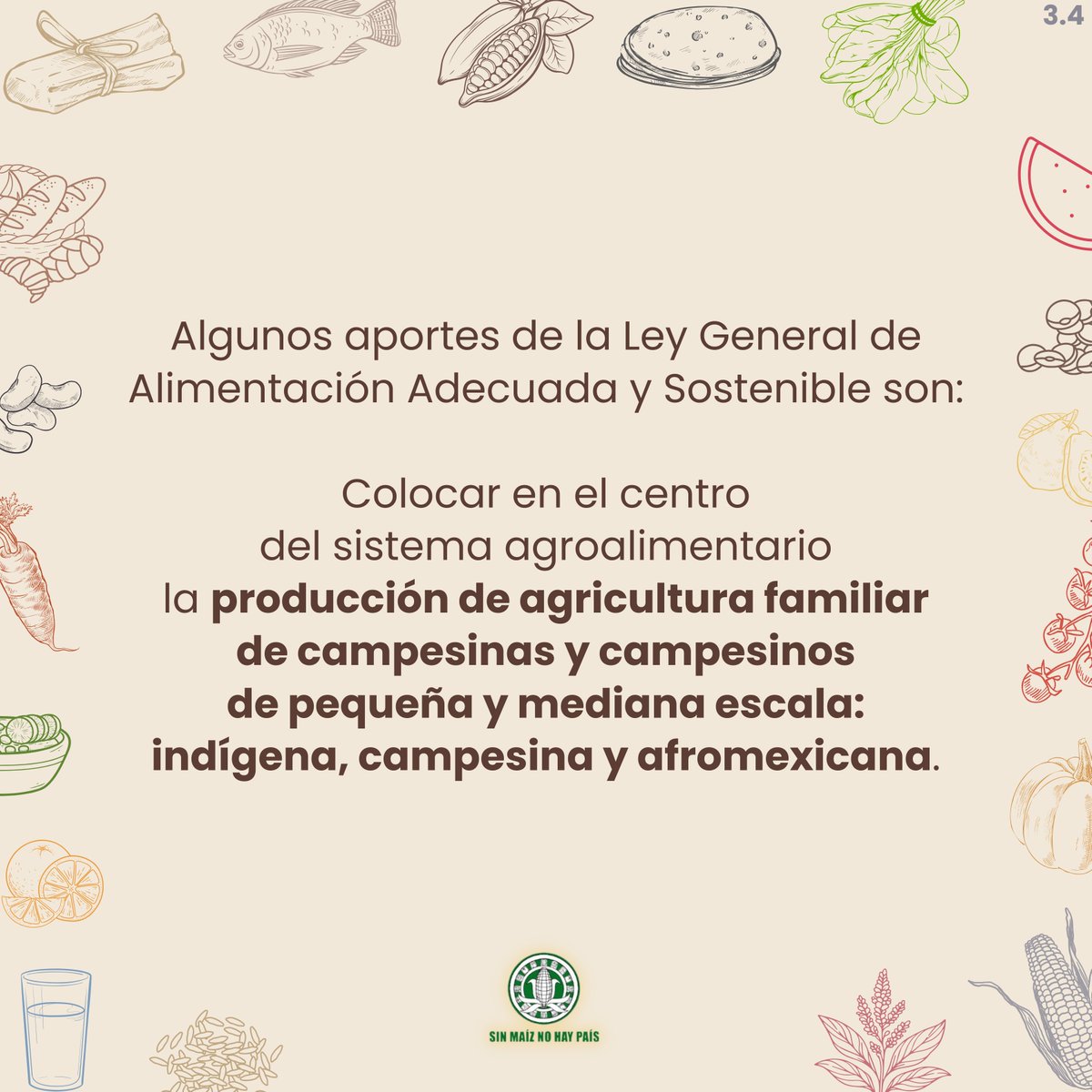 cnsmnhpmx's tweet photo. 🌱 Hablar sobre la Ley General de Alimentación Adecuada y Sostenible, difundirla, comprenderla y observar su cumplimiento, son ahora los retos para hacer efectivo el derecho a la #alimentación para todas, todes y todos en México.

#AlimentaciónEsMiDerecho https://t.co/CCwEByFU34