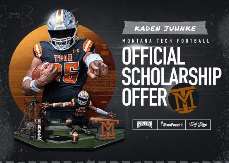 After an amazing call with <a href="/CoachKyleSamson/">Kyle Samson</a> I am honored and blessed to have received a scholarship offer to <a href="/MonTechFootball/">Montana Tech Football</a>!⚒️⚒️
#Family
#CountOnMe
#DiggsFam25
<a href="/KodyTorgerson/">Coach Kody Torgerson</a> <a href="/CoachThatcher/">Dan Thatcher</a> <a href="/CoachTravisDean/">Travis Dean</a> <a href="/CoachMann90/">Clifford Mann 🏈</a> <a href="/CoachMAllenFB/">Montell A. Allen II</a> <a href="/MTFBCoachSchlee/">Doug Schleeman</a>