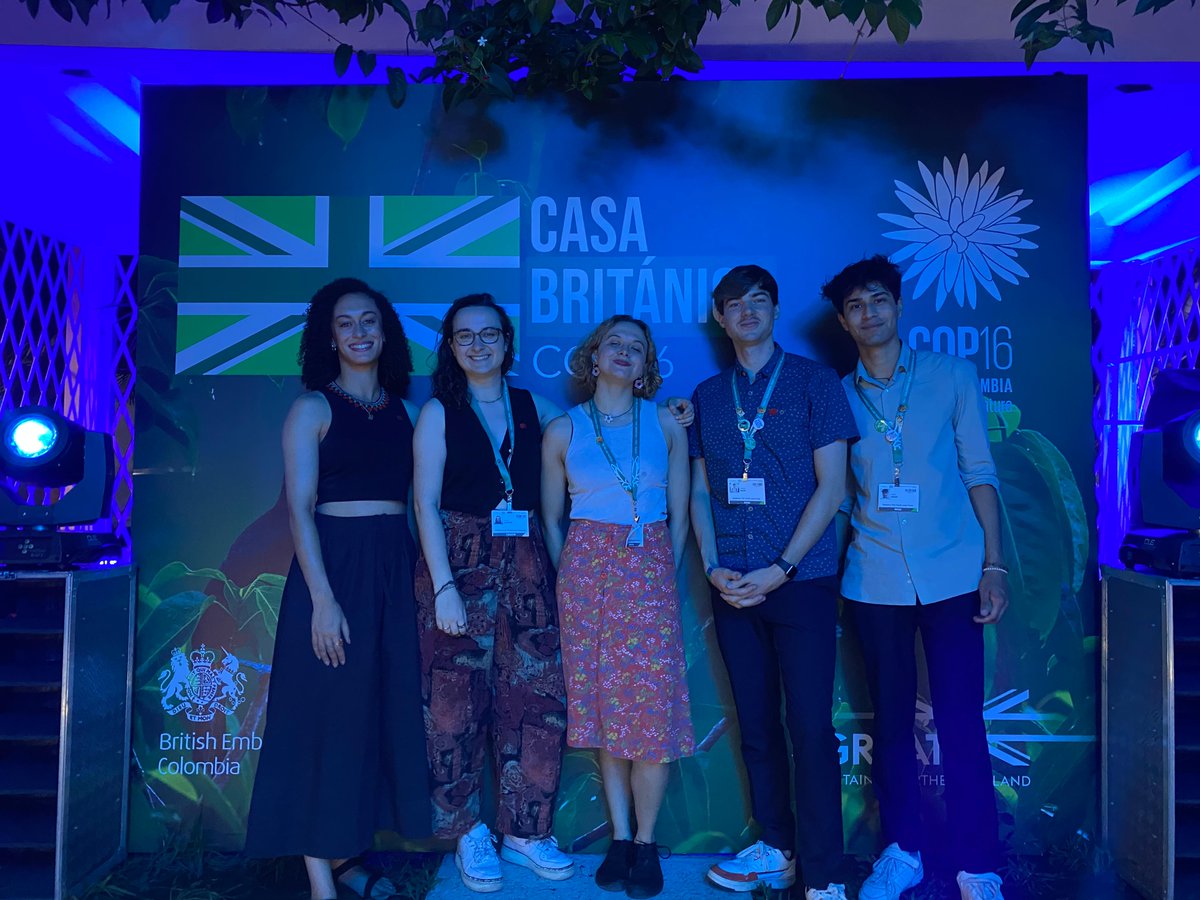GYBN UK is at #COP16Colombia! 

Only a few months old, the UK <a href="/GYBN_CBD/">Global Youth Biodiversity Network (GYBN)</a> chapter, has five of our team on the ground in Cali.  

We've been updating folk over on Instagram and LinkedIn so find us over there to learn more about what we've been up to and what this space entails!