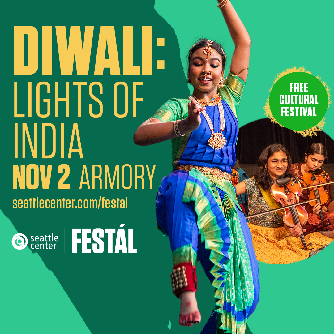 seattlecenter's tweet photo. Diwali: Lights of India will take place on November 2: 12pm-6pm at the Armory Food & Event Hall. The festival is part of the Seattle Center Festál series. It is free and open to the public.
📅 View schedule: https://t.co/1HhFuc0FWx
#Diwali #LightsofIndia #festal2024 https://t.co/LBrfKndvry