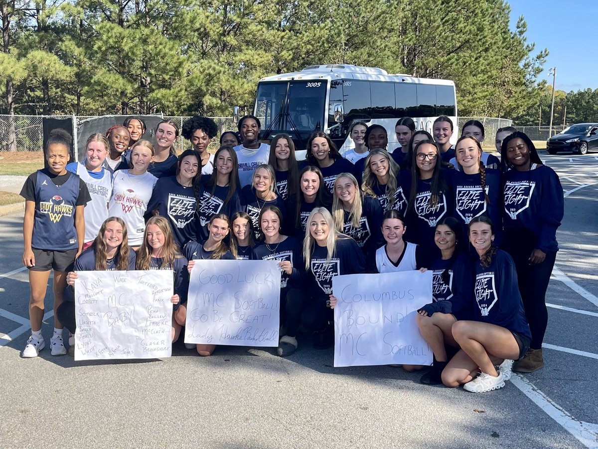 HawksSB's tweet photo. The Lady Hawks are on their way.  Community wide support today.  

See you at 3 PM tomorrow, Field 5 • South Commons.

Thank you all!
@MCFootballCoach @MillCreekGBB https://t.co/fGgDo17kwW