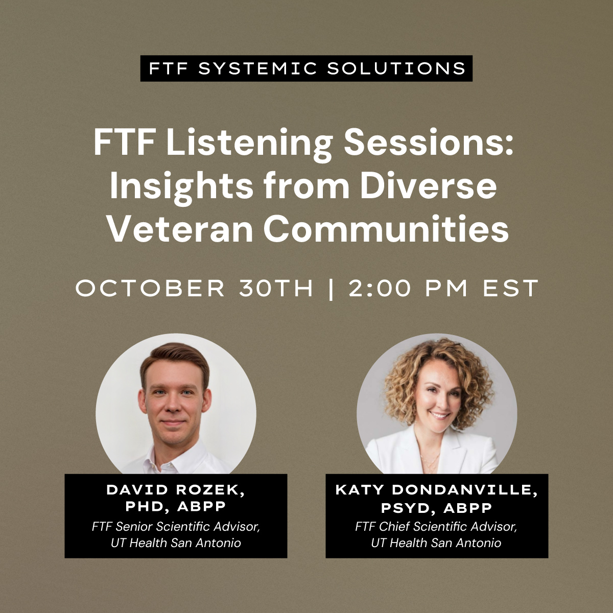 WeFaceTheFight (@wefacethefight) on Twitter photo Join us tomorrow for <a href="/STRONGSTARTrain/">STRONG STAR Training Initiative</a>'s "Face The Fight: Systemic Solutions" listening session.
Gain insights into what diverse #veterans and their families believe is crucial for leaders to include in #suicideprevention initiatives.
Sign up now 👇
strongstartraining.org/face-the-fight… Join us tomorrow for <a href="/STRONGSTARTrain/">STRONG STAR Training Initiative</a>'s "Face The Fight: Systemic Solutions" listening session.
Gain insights into what diverse #veterans and their families believe is crucial for leaders to include in #suicideprevention initiatives.
Sign up now 👇
strongstartraining.org/face-the-fight…