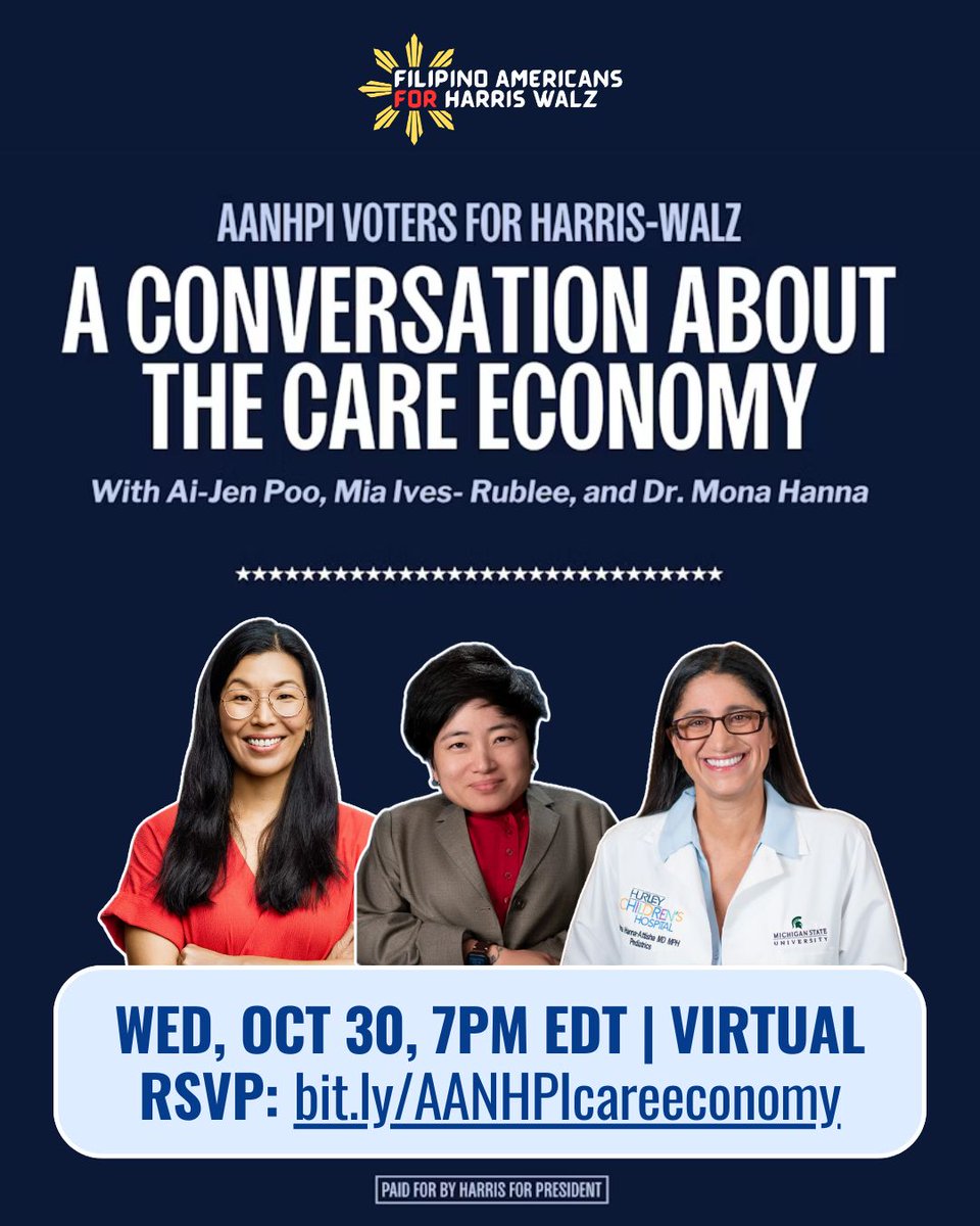 filamsforharris's tweet photo. 📣 Hosted by AANHPI Voters for Harris-Walz, join this conversation TOMORROW on how VP Harris' Medicare at Home plan will impact families balancing caregiving responsibilities—a reality for many Filipino households providing care across generations

🔗 https://t.co/hqMmZDl5Cf https://t.co/wyWM2Y5o2m